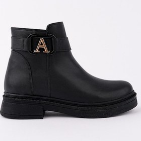 Resim Muggo Ventoza Kemer Ve Toka Detaylı Fermuarlı Kadın Bot Siyah 