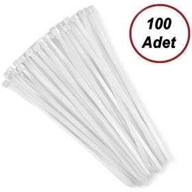 Resim Kablo Bağı Plastik Cırt Kelepçe 3.6 X 150 Mm Beyaz 100 Adet 