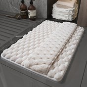 Resim Hafızalı Köpük Banyosu Paspası, Yumuşak Uzun Tüylü Kaymaz Banyo Halısı, Makinede Yıkanabilir, Emici, İç/Dış Mekan Kullanımı, Polyester, Birden Çok Boyut Mevcuttur 