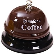 Resim Dofolink Kahverengi Metal Servis Zili - Yüksek Sesli, Kaymaz Temel, Restoran/bar/ofis Kullanıma Uygun, Kolay Temizlenir Dekoratif Zil 