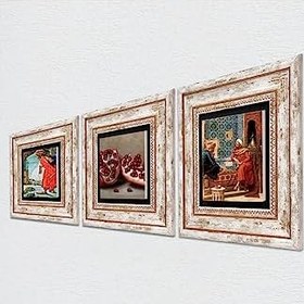 Resim Pinecone Stone Satranç Oyunu, Kaplumbağa Terbiyecisi, Nar Taş Duvar Tablosu - Çerçeveli Taş Tablo - Dekoratif Duvar Sanatı - Modern Ev ve Ofis Duvar Dekoru T3-1522 