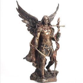 Resim Aziz Gabriel Bronz Melek Heykel Biblo Dekor 