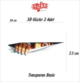 Resim Sticker Market 3d Gözler (2adet) 