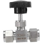Resim Ayarlanabilir İğne Vana O.d10mm Paslanmaz Çelik 304 Yüksek Basınçlı Asit Geçirmez Düz Set Huiliang 