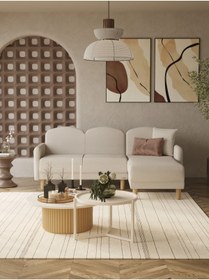 Resim Modalife Bohem Köşe Takımı, İskandinav L Koltuk, Modern Köşe Koltuk, Uzanmalı, Yataklı Sandıklı 