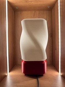 Resim Genel 3D Dekoratif Modern Tasarımlı Sahra Yıldızı Abajur, Şık Zarif Aydınlatma Lambası, Kırmızı Kaide 