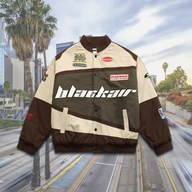 Resim Blackair Retro Racing Spor Ceket - Mavi / 2XL 