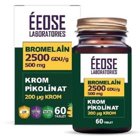 Resim Eeose Bromelain 2500 GDU/g ve Krom Pikolinat 60 Tablet 