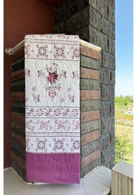 Resim Çift Kişilik Çok Amaçlı Pike, Yazlık Pike, Desenli Pike, Yatak Örtüsü 195x220cm Pembe 