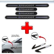 Resim Peugeot 3008 Uyumlu Carbon Kapı Eşiği + Carbon Çamurluk Venti (552313777) 