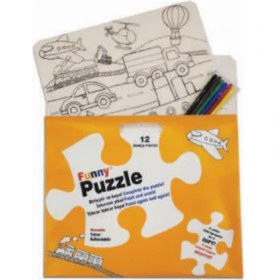 Resim Funny Mat Puzzle - Taşıtlar 30X40CM 