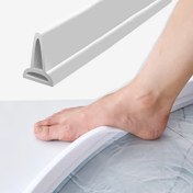 Resim 1 adet 79 İnç Silikon Su Bariyeri Banyo & Mutfak için - Kolay Kurulum, Duş Eşiği ve Sel Koruma için Kuru/İslak Ayrım Şeridi 