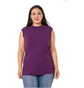 Resim Büyük Beden Yarım Balıkçı Yanı Yırtmaçlı Uzun Viskon Mürdüm Body 