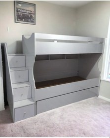 Resim Angers Tamamı Mdf Yavrulu 3 Lü Ranza Beyaz 