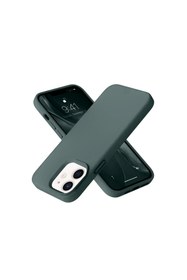 Resim artlab Art İphone 12 Kılıf Nano İçi Kadife Silikon - Koyu Yeşil Lab 