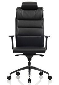 Resim Bürosit File Plus 9 Başlıklı Alüminyum Siyah Yönetici Koltuğu 