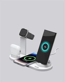 Resim Depomıx İphone, Apple Watch Ve Airpods İle Uyumlu 4'ü 1 Arada Şarj Ünitesi Tüm Apple Cihazları Tek 