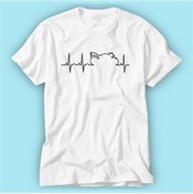Resim Motorcycle Love Beyaz Baskılı Tshirt Modeli 