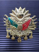 Resim GultekinShop Osmanlı Tuğrası Plastik Arma Tuğra Civatalı Panjur Arması Gold 1 Adet 