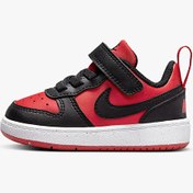 Resim Nike Siyah - Kırmızı Erkek Bebek Yürüyüş Ayakkabısı DV5458-600 COURT BOROUGH LOW TD 
