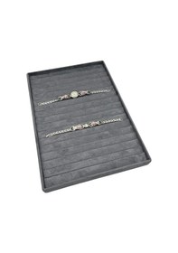 Resim Yerli Üretim Özel Sardunya Kumaş Füme Renk 34/24cm 14 Adet Kademeli Çekmece İçi Bileklik Tablası Çok Renkli 