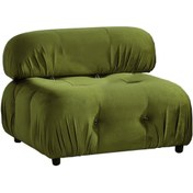 Resim BEKALIVING Voyage Kapitone Tekli Berjer Kadife 