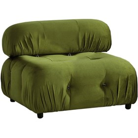 Resim BEKALIVING Voyage Kapitone Tekli Berjer Kadife 