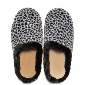 Resim Twigy Leopar Kadın Ev Terliği Siyah 36/41 CC0151A Siyah 