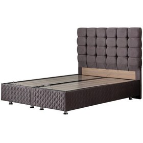 Resim Setaymobilya Baza, Duke Çift Kişilik Antrasit Baza + Başlık, Mdf, Setay 