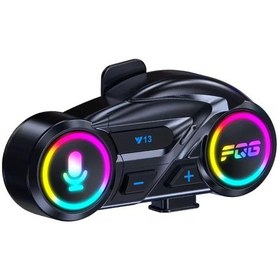 Resim Y13 Motor Kask Kulaklık Rgb Modlu Radyolu Motosiklet Kulaklık 5.3 Bluetooth Intercom 