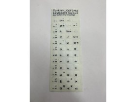 Resim Keepro Beyaz Q Sticker Türkçe Beyaz Q Klavye Sticker Beyaz Klavye Sticker 