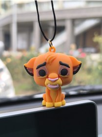 Resim Esey Dizayn Simba Aslan Yavurusu Araba Dikiz Ayna Süsü - Vantuzlu Cam Süsü 