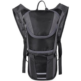 Resim Hidratasyon Sırt Çantası Naylon Dağ Yürüyüşü Sırt Çantası Dış Mekan Su Kesesi Sırt Çantası Bisiklet, Koşu İçin Siyah 