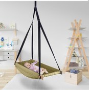 Resim Bundera Flow Kahverengi Ahşap Yaylı Zıpzıp Hamak Beşik Hoppala 