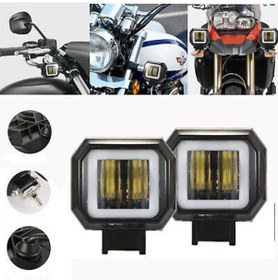 Resim Motosiklet Sis Farı Angelli 2 Adet Set Beyaz 