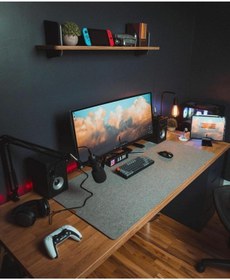 Resim garaccu Ofis Çalışma Masası Için Keçeden Masa Mouse Matı Pad 60x160 Cm (ÖZEL ÖLÇÜ) 