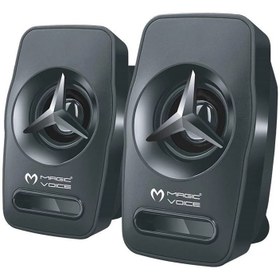 Resim MagicVoice T-19 1+1 USB PC MİNİ HOPARLOR (2X3 WATT) MAGICVOICE 