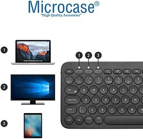 Resim Microcase Alcatel 1T 10 inch Tablet için Bluetooth Klavye + Mouse + Tablet Standı - AL8106 