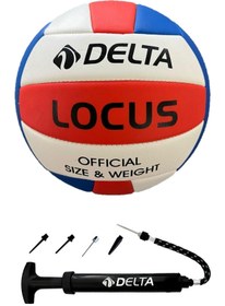 Resim Delta Locus Voleybol Topu + Çok Fonksiyonlu Top Şişirme Pompası 