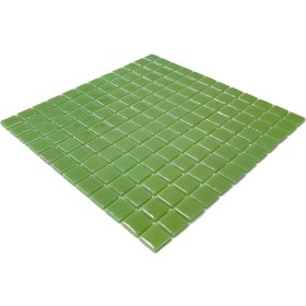 Resim Mutfak Tezgah Arası, Havuz, Banyo, Sauna, Spa, Iç ve Dış Dekorasyonda Tüm Yüzeyler Için, 25X25MM. Mint Yeşili , 31,5X31,5CM. Fileli Cam Mozaik. (5 File Karo = 0.5 M2 Fiyatıdır ) 