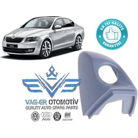 Resim Octavia 2013-2016 Ön Sol Dış Kapı Kolu Kapağı Bademi 5E0837879B 