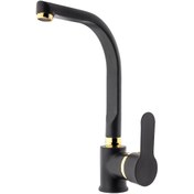 Resim Gms Zümra Siyah Altın Kuğu Eviye Mutfak Bataryası Zm202 