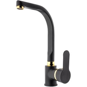 Resim Gms Zümra Siyah Altın Kuğu Eviye Mutfak Bataryası Zm202 