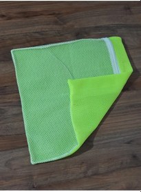 Resim Sarı- Fermuarlı - Hassas Çamaşır Terlik Ayakkabı Yıkama Filesi Büyük Boy Çok Renkli 