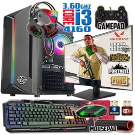 Resim WARBOX Hayro I3 4160 Turbo:3.60ghz 16gb Ram 240gb Ssd 250gb Hdd R7 240-4gb E.kartı 19" Monitör Gaming Pc 