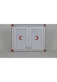 Resim Ecza Dolabı Kırmızı Beyaz Reflekte Hilal 