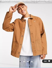 Resim Nike Sportswear Life Unlined Chore Coat Full-button Erkek Ceket Ndd Sport Kahverengi 