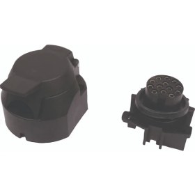 Resim 13'lü Avrupa Tip Plastik Römork Fişi Direkli Sis Farsız Dişi - Wolfram 70286 