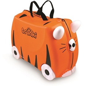 Resim Trunki Kaplan Tipu Turuncu Çocuk Bavulu 
