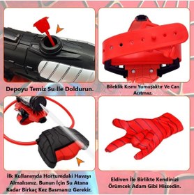 Resim Brother Toys Su Atan Oyuncak Örümcek Adam Eldiven Spider Man Su Tabancası 130 Ml Depolu 13 Cm. 